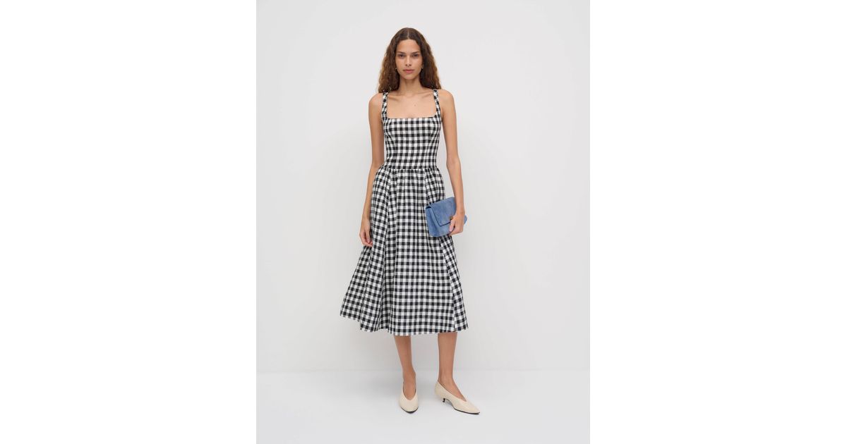 Reformation Janu Linen Dress in Blue | Lyst