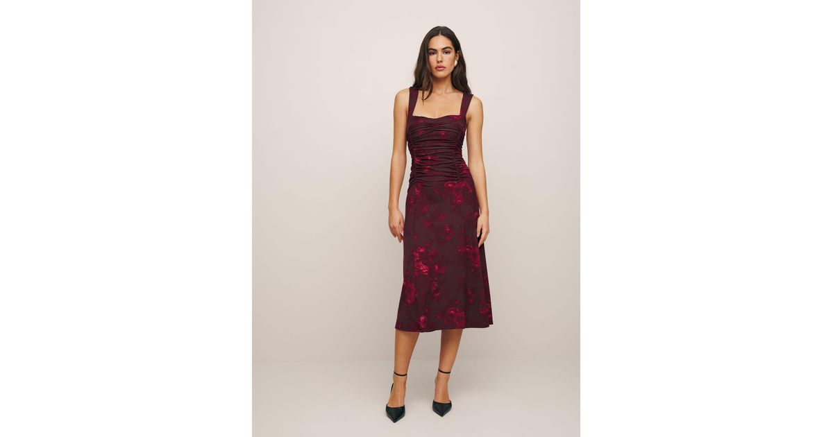 Reformation Suvi Knit Dress in Red | Lyst Australia