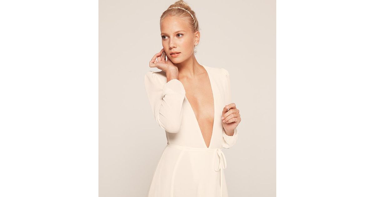 reformation milan dress white