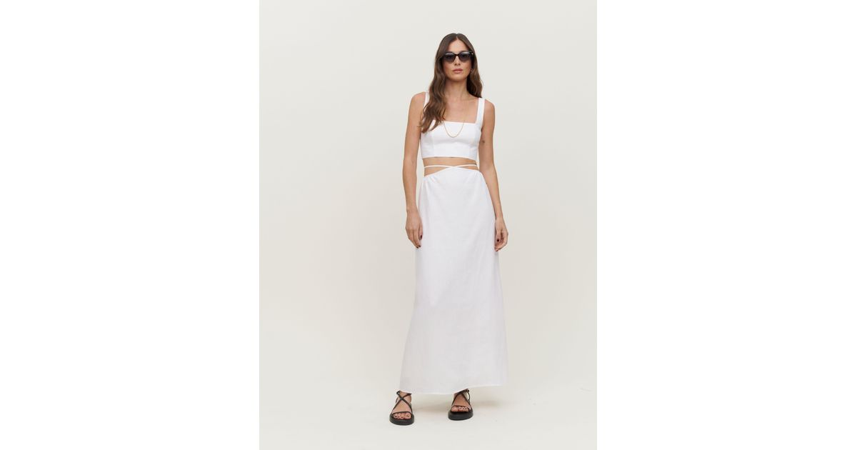 Reformation Pepper Linen Two Piece in White | Lyst