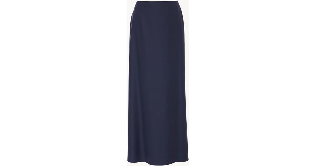 The Row Hena Skirt In Wool in Navy (Blue) - Lyst