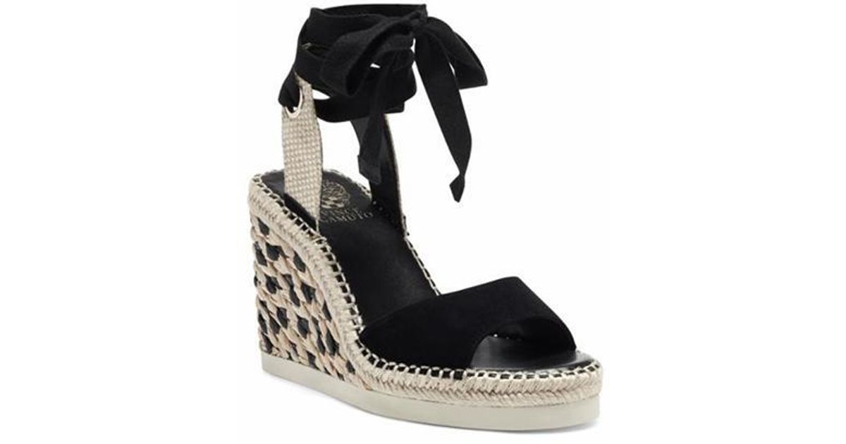 Vince Camuto Bendsend Espadrille Wedge Black Lyst