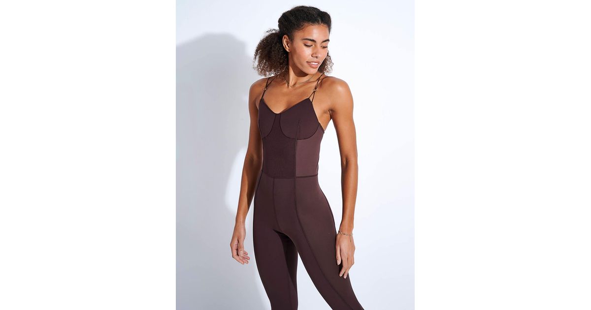 Nike Yoga Luxe Dri-fit Jumpsuit in Purple | Lyst