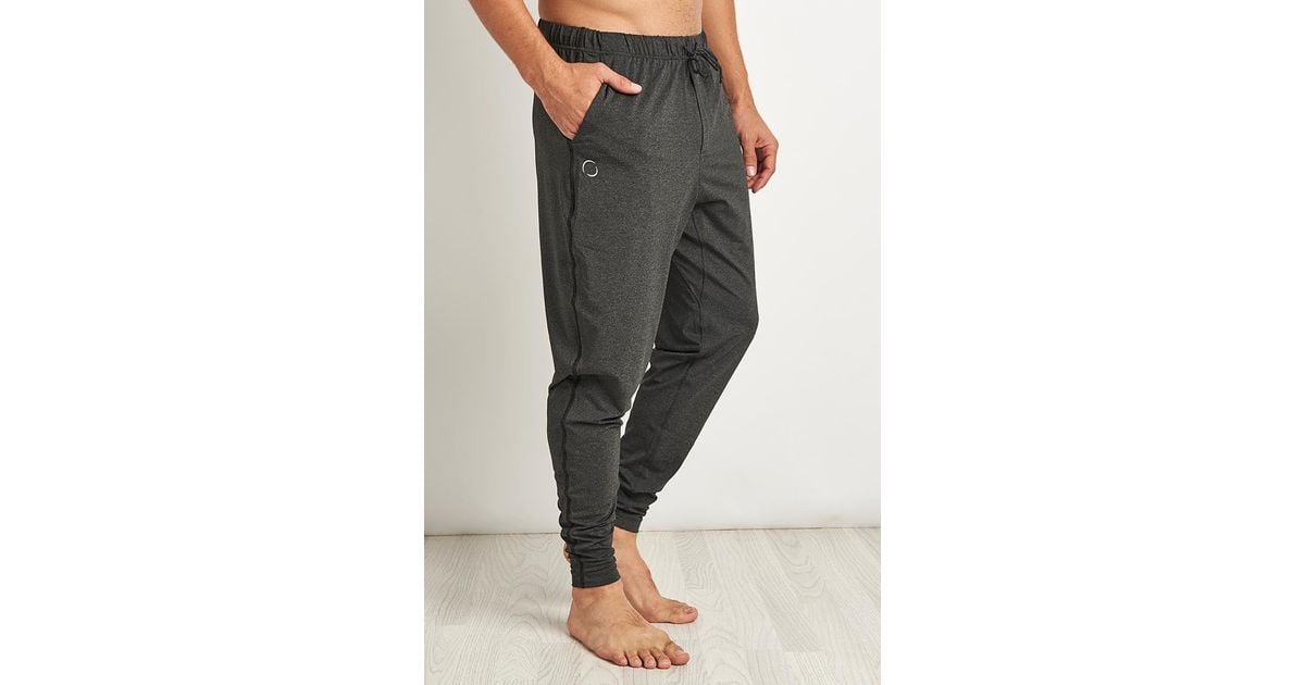 Ohmme Dharma Mens Yoga Pants Grey Adjustable Length GREEN DEFENCE BlueSign Eco