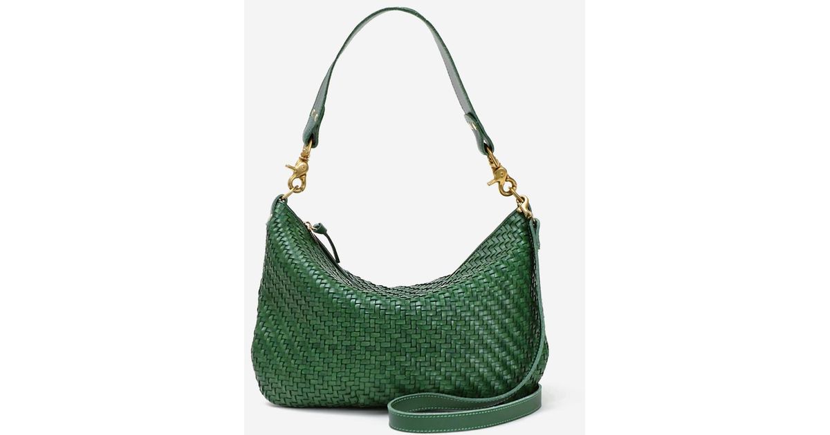 Clare V. Moyen Messenger Convertible Bag NWT Deep Sea Pebble Leather Green