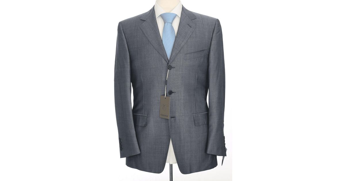 Canali 38r 48 Drop 7 Modern Fit Medium Gray Three Button Wool Suit in ...