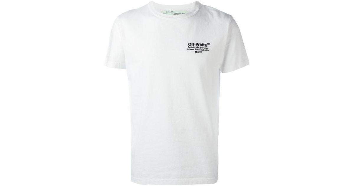 Off-White c/o Virgil Abloh Cotton Embroidered Text T-shirt in White for ...