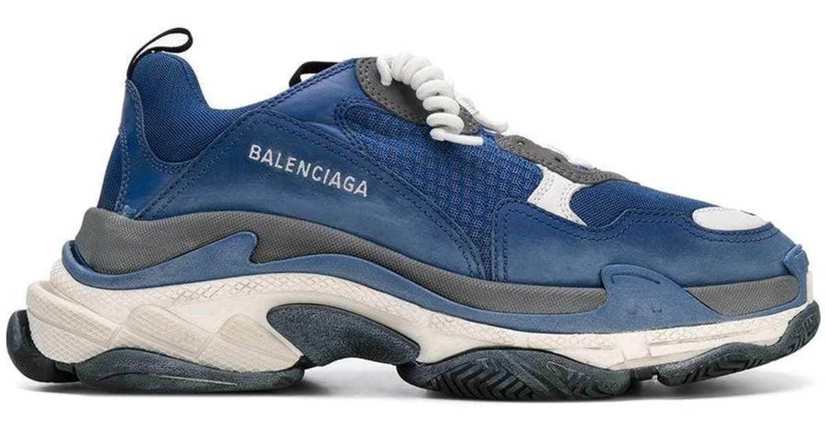 navy blue and black balenciaga's