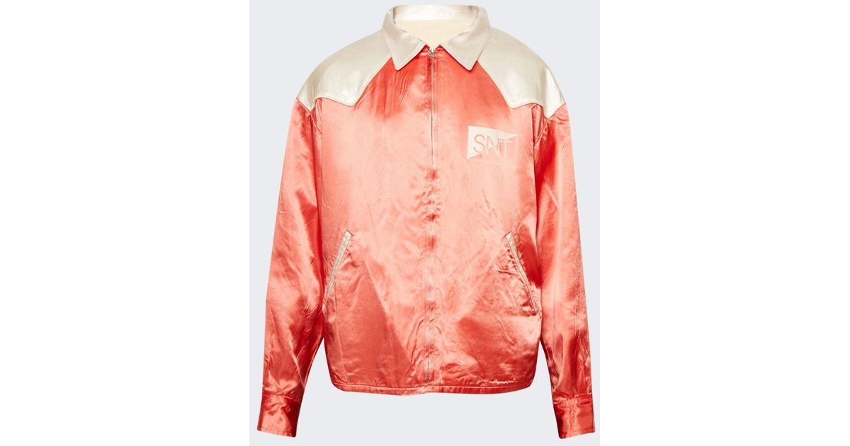 Saint Michael Western Shirt Jacket in Red for Men | Lyst