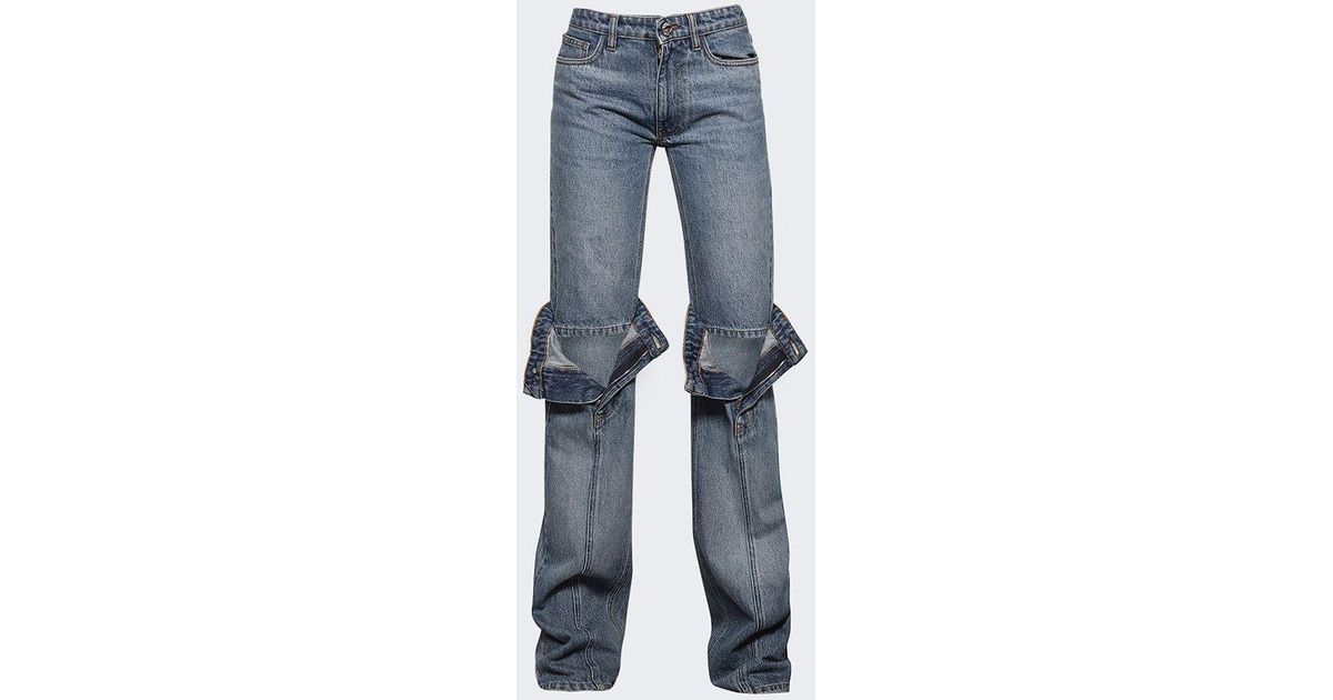 Coperni Open Knee Jeans in Blue Lyst