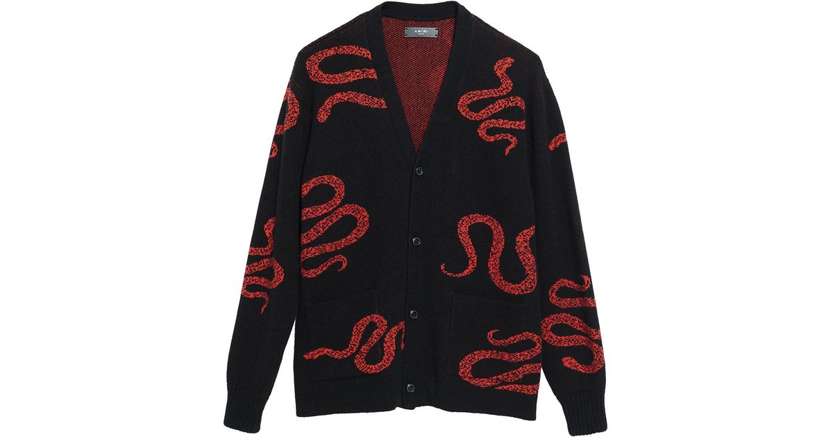 amiri snake cardigan