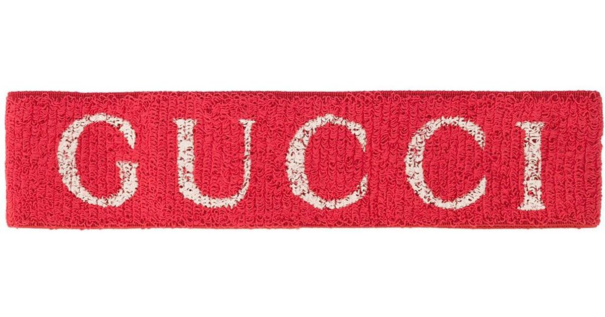Gucci Cotton Elastic Logo Headband in 