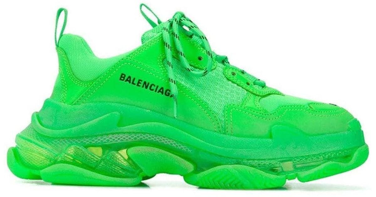 Balenciaga Men's Triple S Mesh & Leather Clear-sole Sneakers in Bright ...