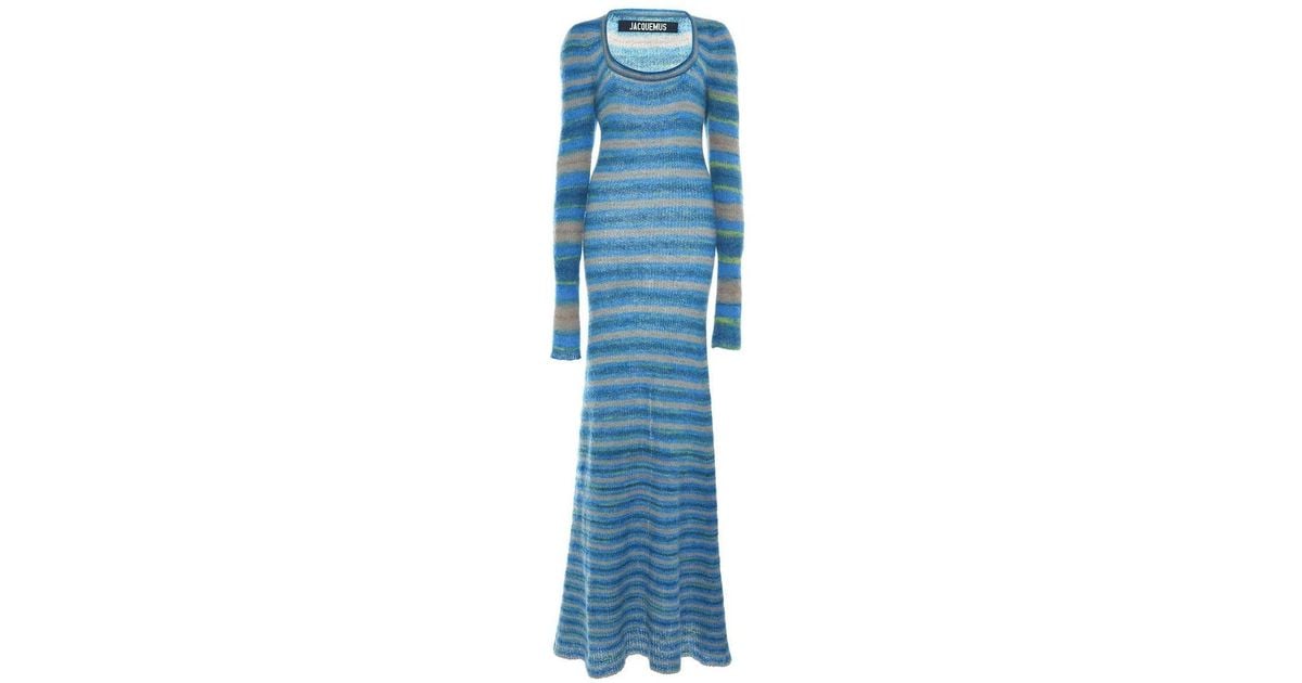 Jacquemus striped knit dress - Brown