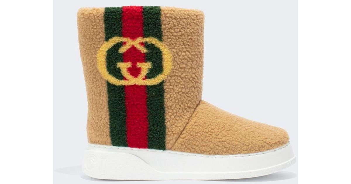 Gucci Chunky Snow Boots Salty Caramel in White for Men Lyst