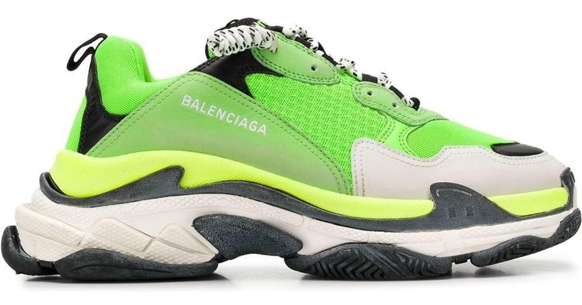 lime green and blue balenciaga