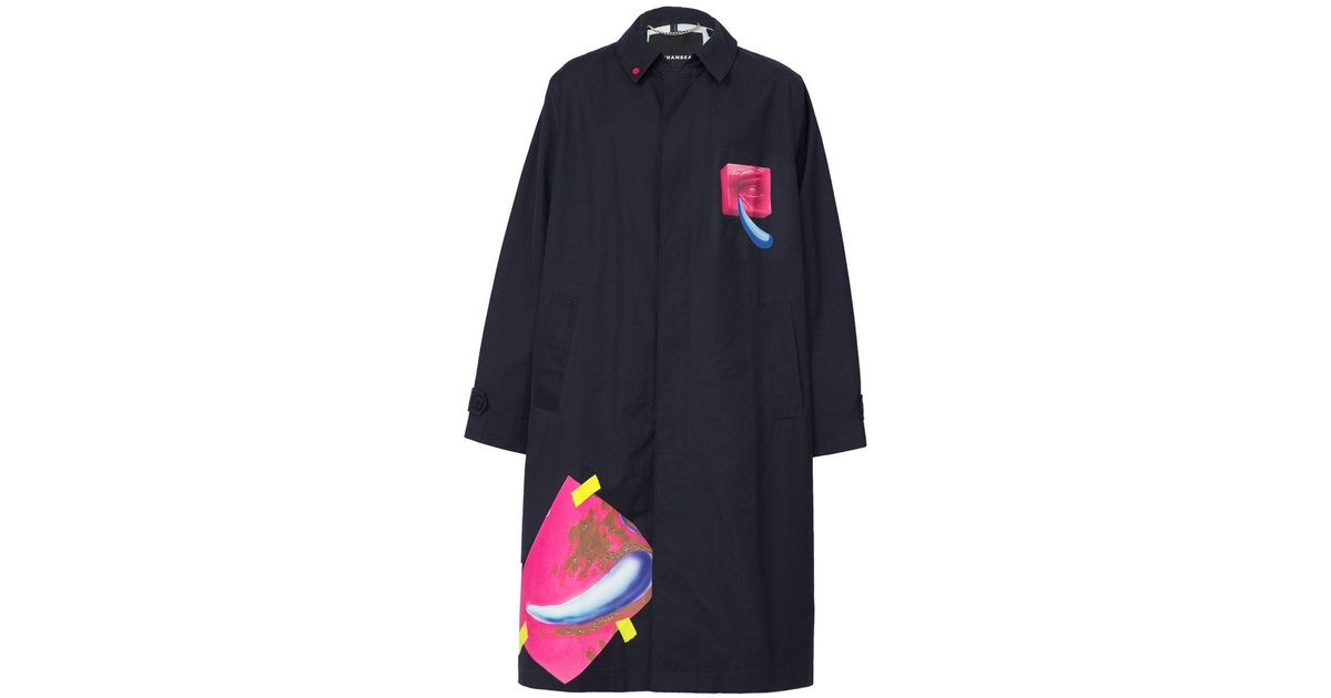 Rochambeau X Aaron Curry Mac Coat in Blue for Men | Lyst