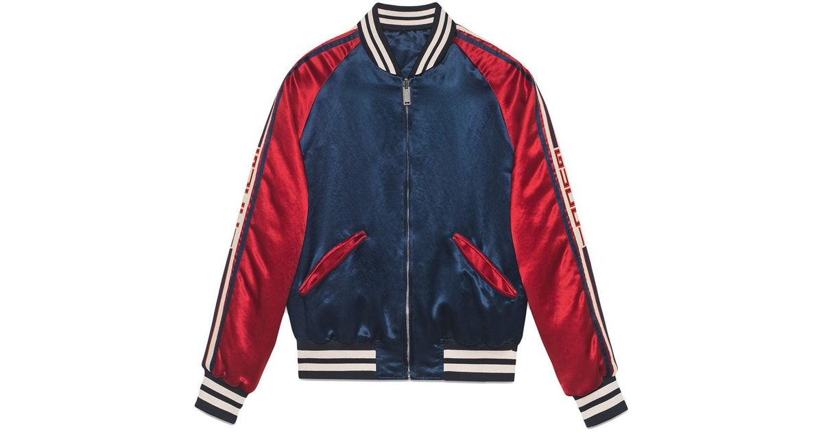 acetate bomber with gucci stripe