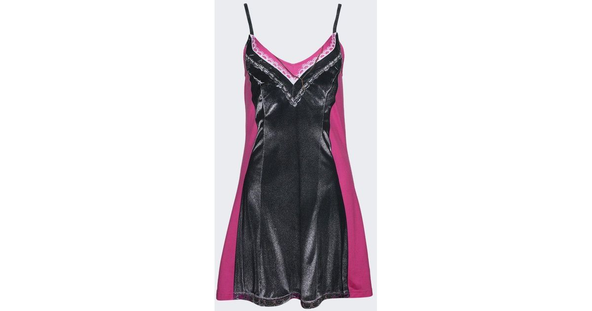 Y. Project X Jean Paul Gaultier Trompe-l'oeil Mini Dress Black And Pink ...