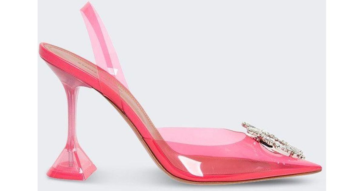 AMINA MUADDI Pvc Begum Glass Slingback Pump in Pink | Lyst