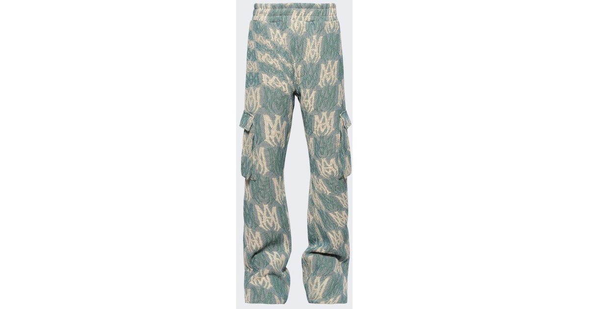 Amiri Ma Tapestry Cargo Flare Pants in Green for Men | Lyst