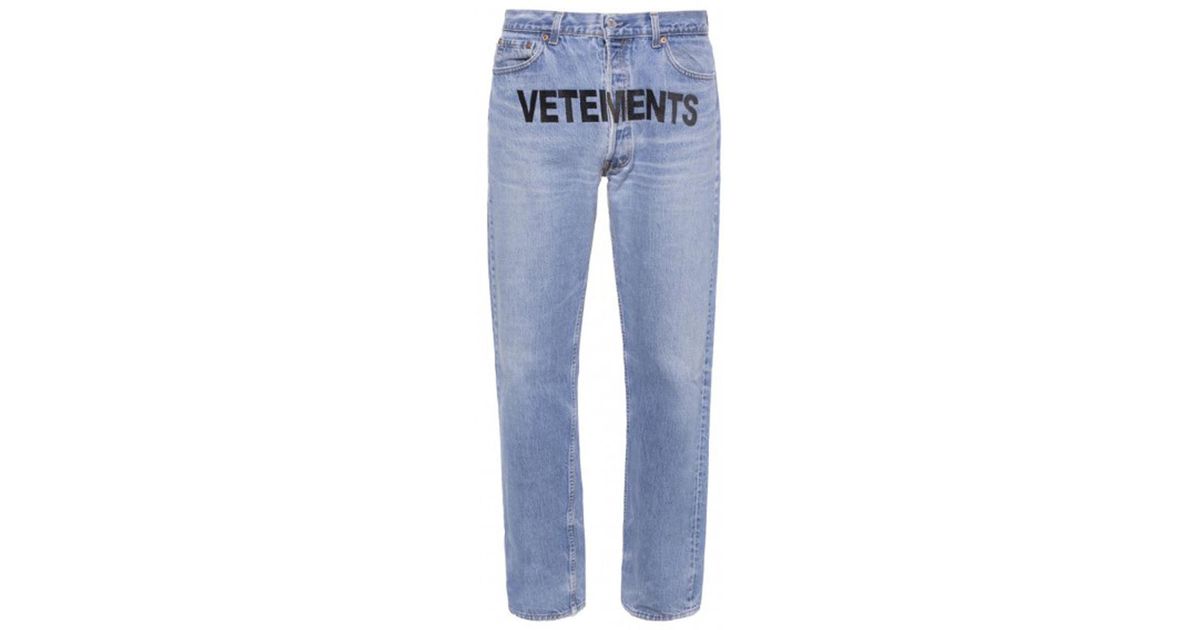 Vetements Denim X Levi's Logo Jeans in 