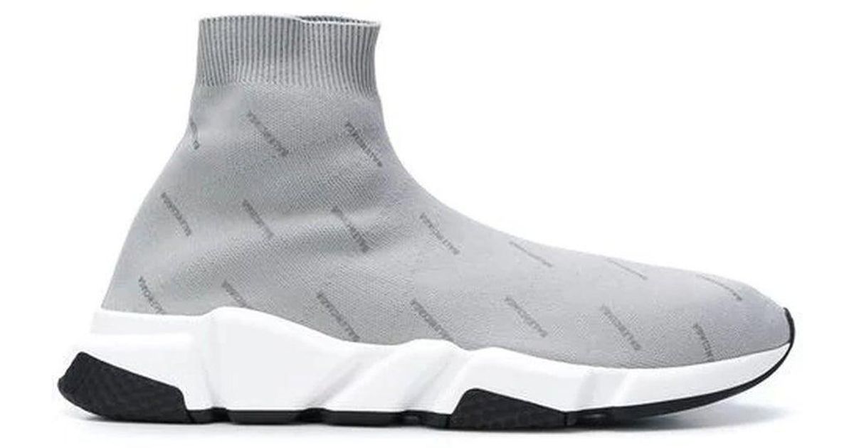 balenciaga speed trainer logo all over