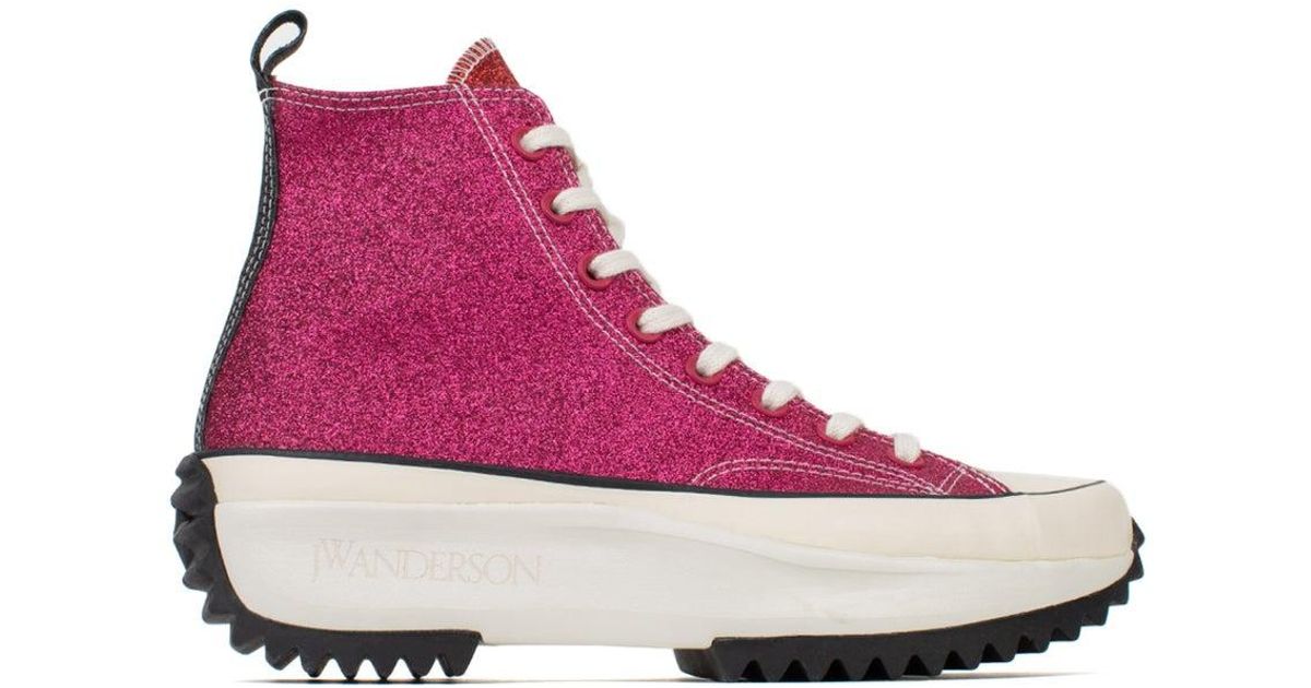 converse run star hike hi jw anderson glitter