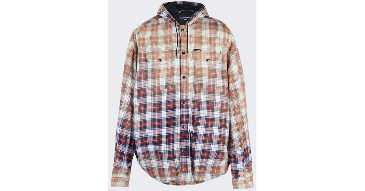 balenciaga flannel mens