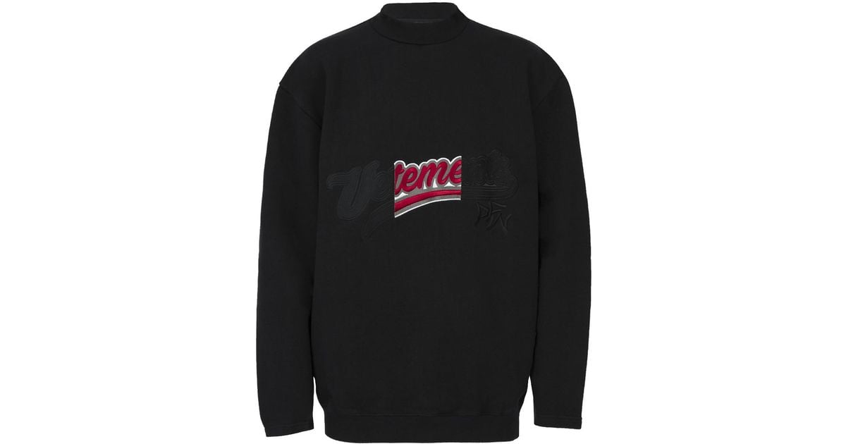 vetements embroidered sweatshirt