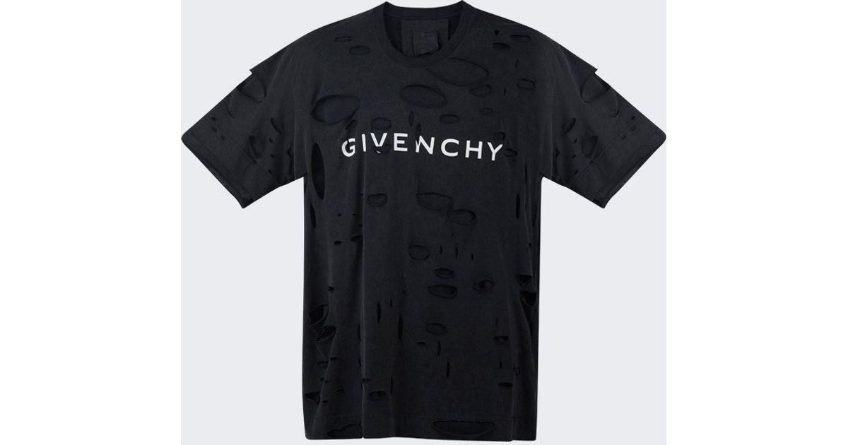 Givenchy Destroyed 2 Layer T shirt in Black for Men Lyst