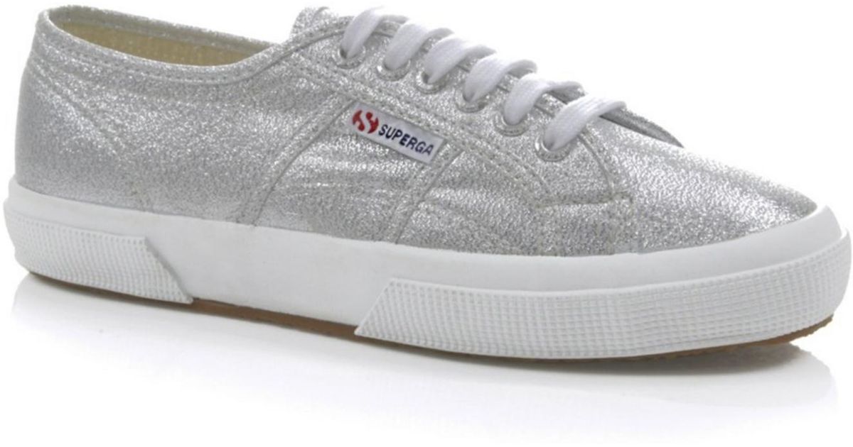 superga silver shoes