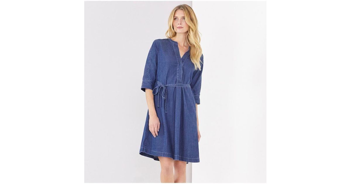 white company denim dress