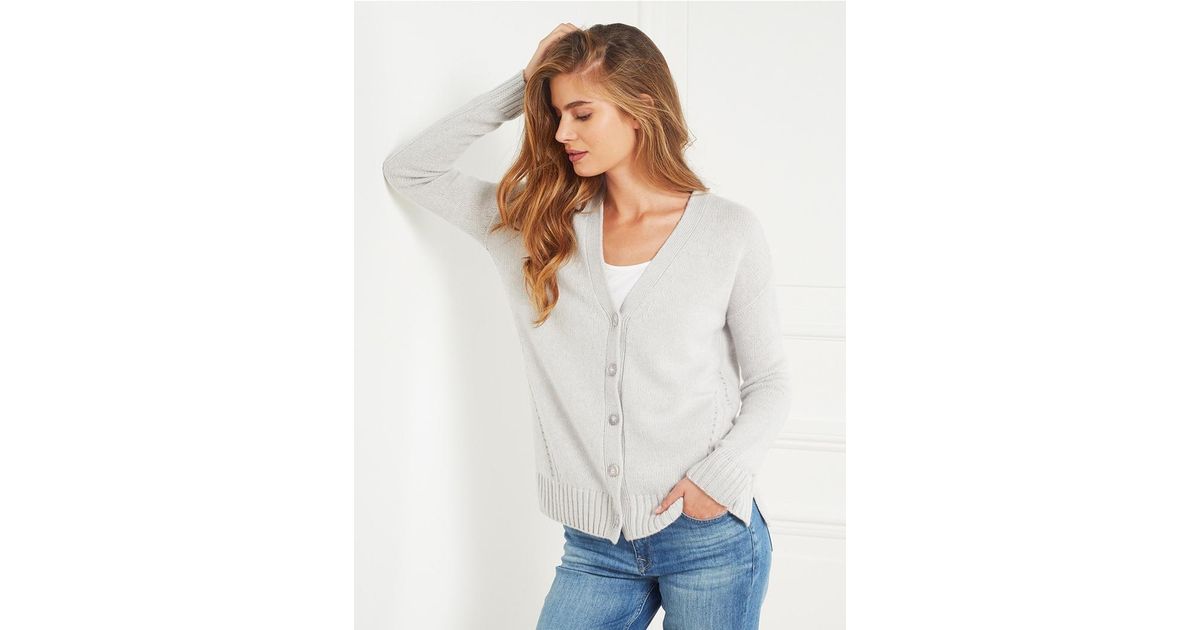 white company cashmere cardigan