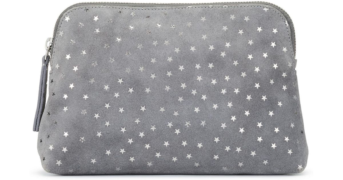 The White Company Suede Star Make-up Bag in Charcoal (Gray ...
