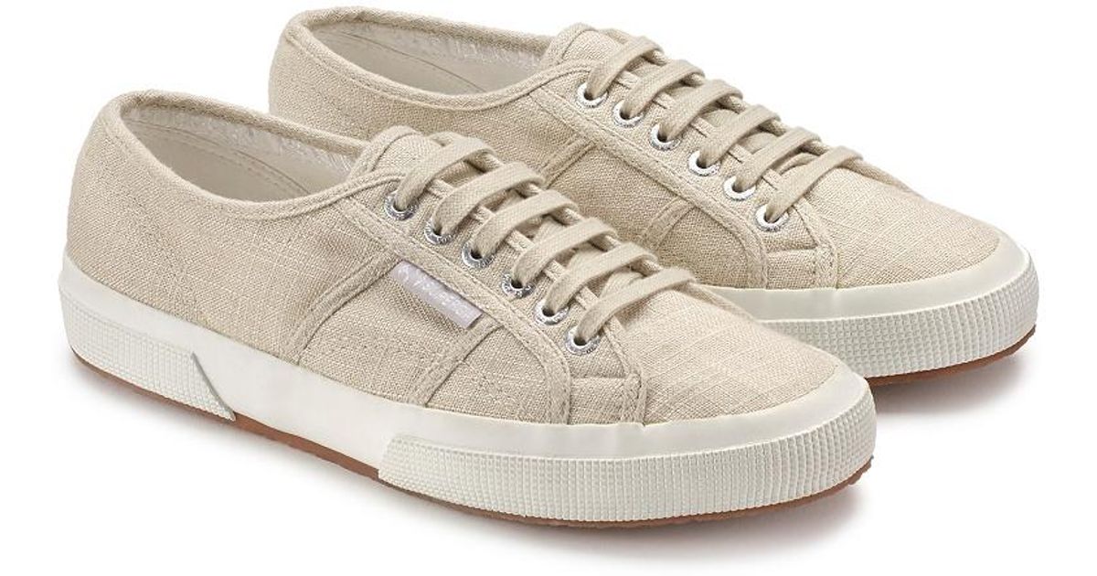 superga linen slip on sneakers