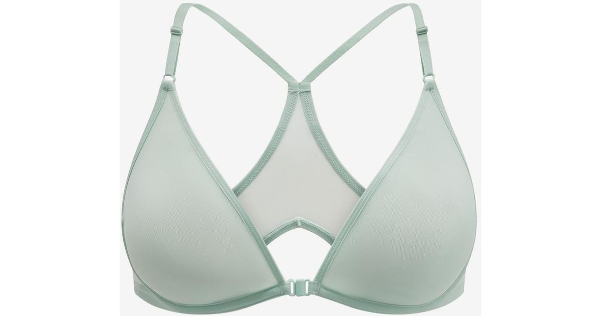 Thirdlove Bare Mesh Front Close Racerback Bra in Green | Lyst