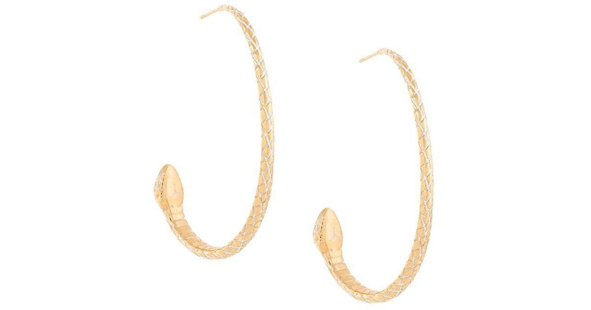 Lyst Y Project Gold Snake Earrings In Metallic