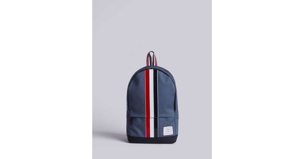 red and blue backpack