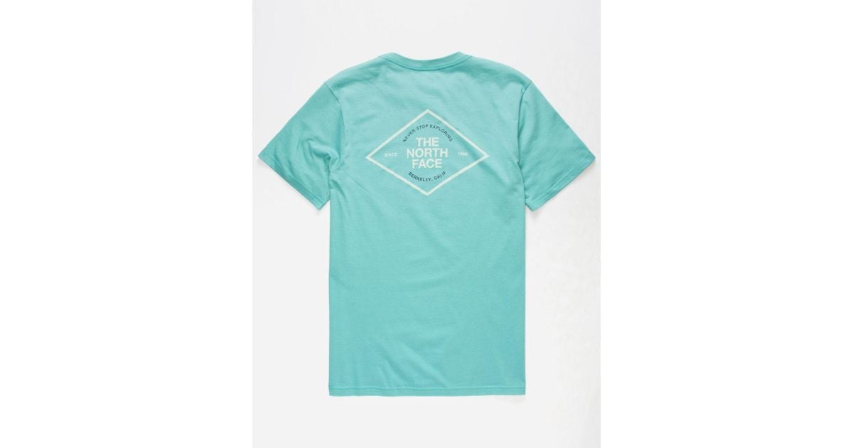 mens green north face t shirt