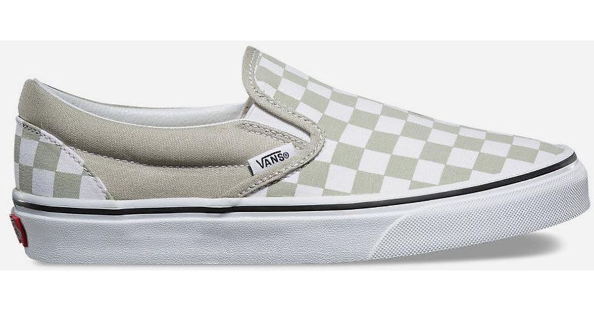sage checkerboard vans