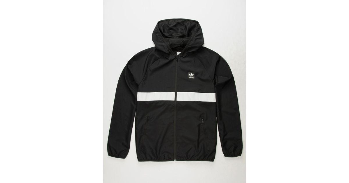 adidas black & white bb wind packable mens jacket