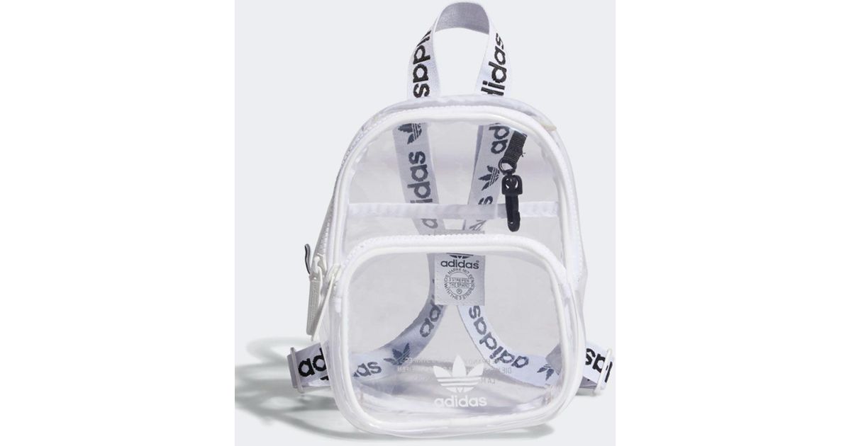 adidas clear bag white