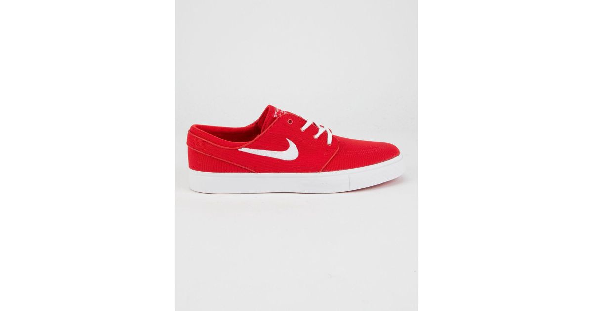 red nike canvas shoes
