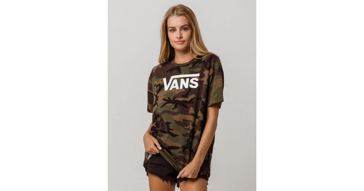 vans camo shirt womens