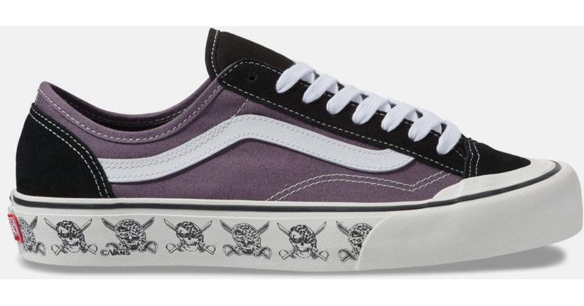Vans Canvas Skull Style 36 Decon Sf Black Plum & Marshmallow Shoes Lyst