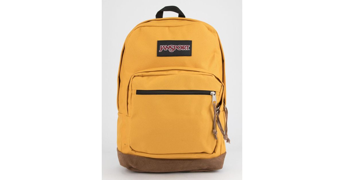 jansport mustard yellow backpack