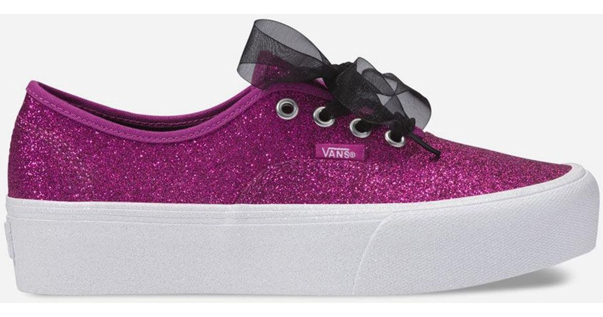 pink glitter vans womens