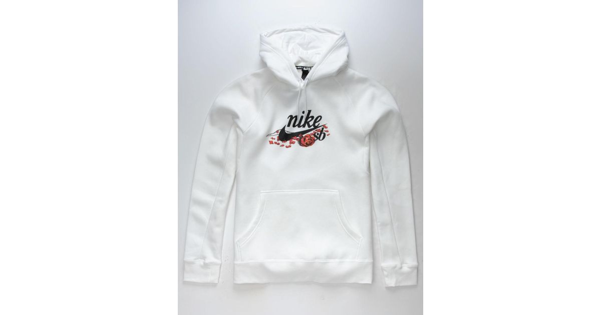 nike hoodie white mens