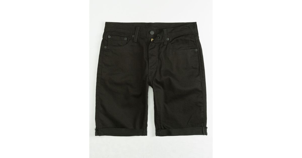 mens black cut off shorts